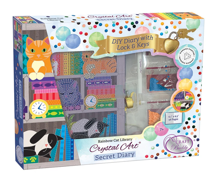 Craft Buddy Secret Diary Kit: Rainbow Cat Library