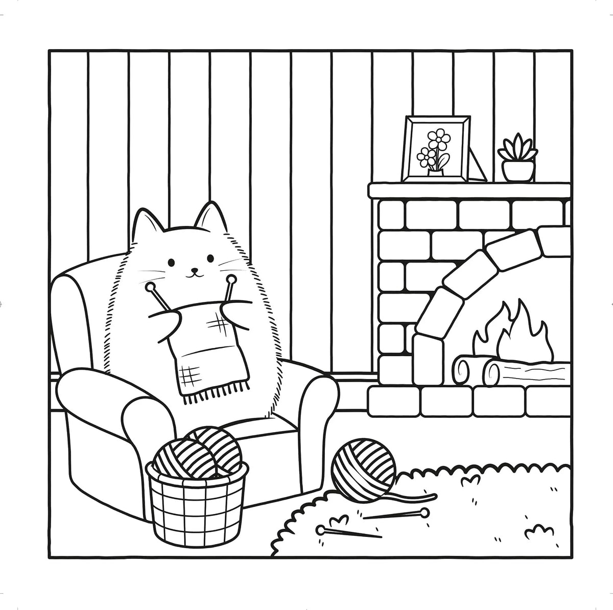 Cozy Kitty Corner Cute and Very Cozy Colouring
