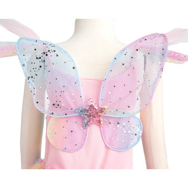 Rainbow Fairy Dress & Wings 5-6 Years