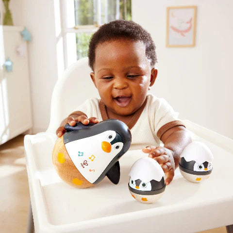 Hape Wobbling Penguin Family 6 mths +