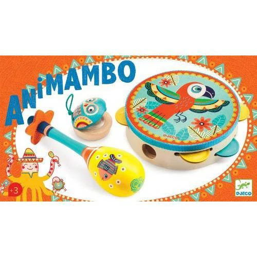 Djeco Tambourine, Maracas, Castanet Set Animambo