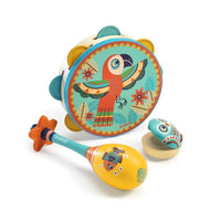 Djeco Tambourine, Maracas, Castanet Set Animambo