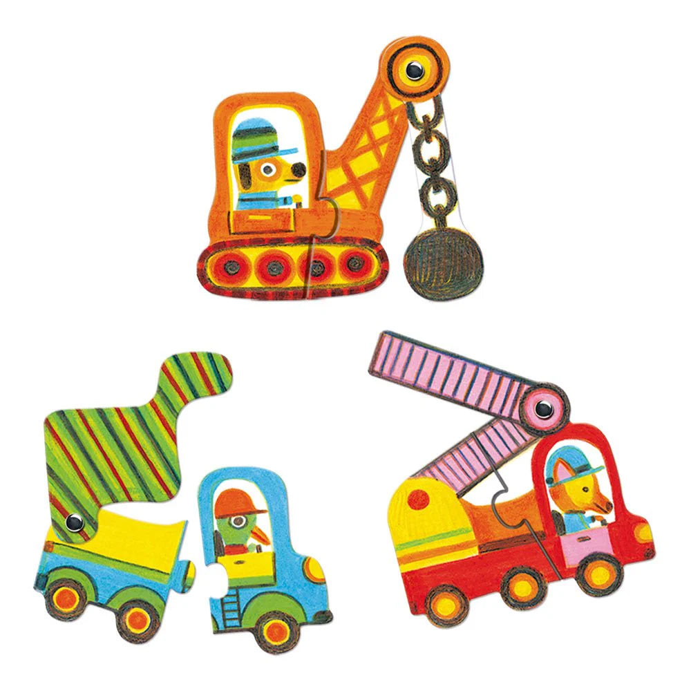 Djeco Vehicles Puzzle Duo