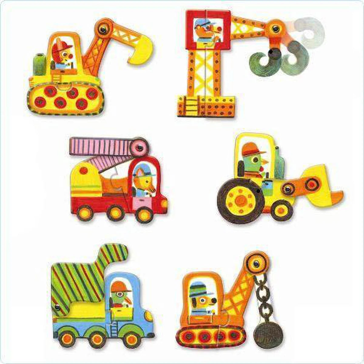 Djeco Vehicles Puzzle Duo