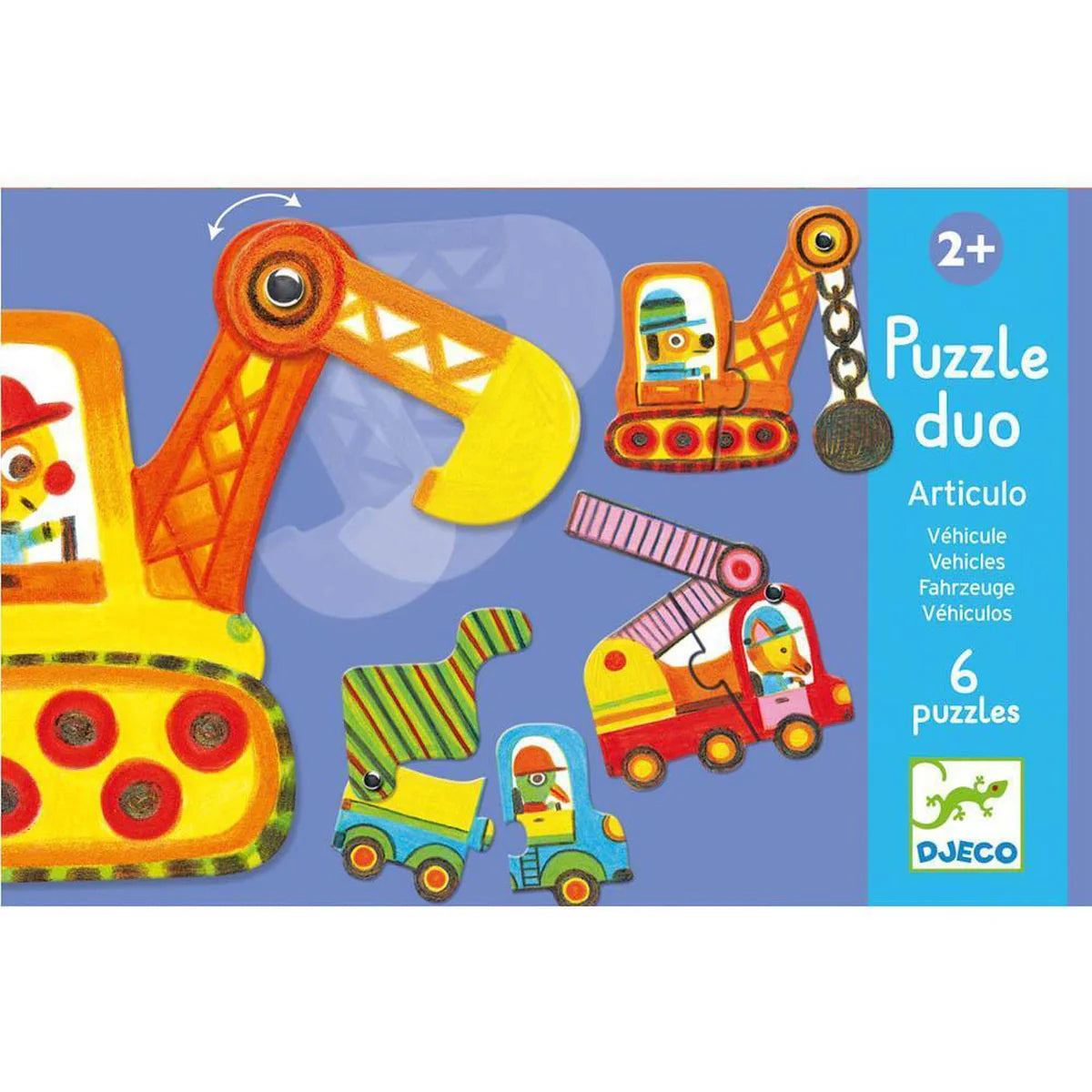 Djeco Vehicles Puzzle Duo