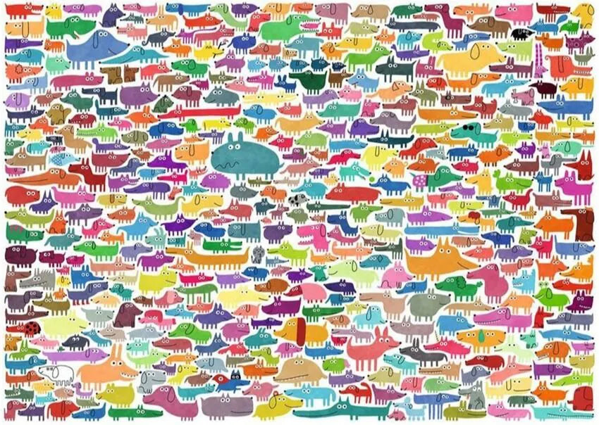 Ravensburger 397 Dogs & One Cat 300 Piece Puzzle