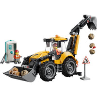 Yellow Backhoe Loader - Lego City 60480