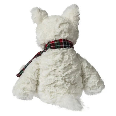 Mary Meyer Holiday Marshmallow Zoo Scottie Dog With Scarf