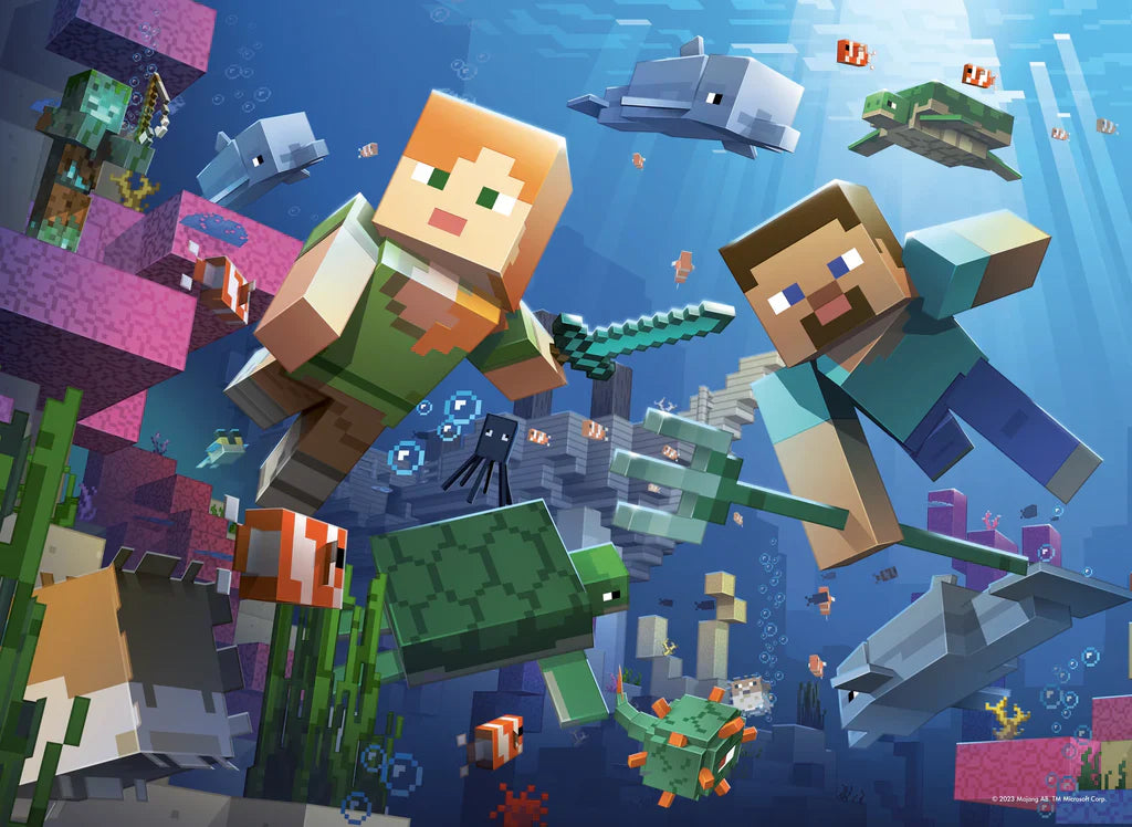 Ravensburger Minecraft 4 x 100 Piece Puzzle