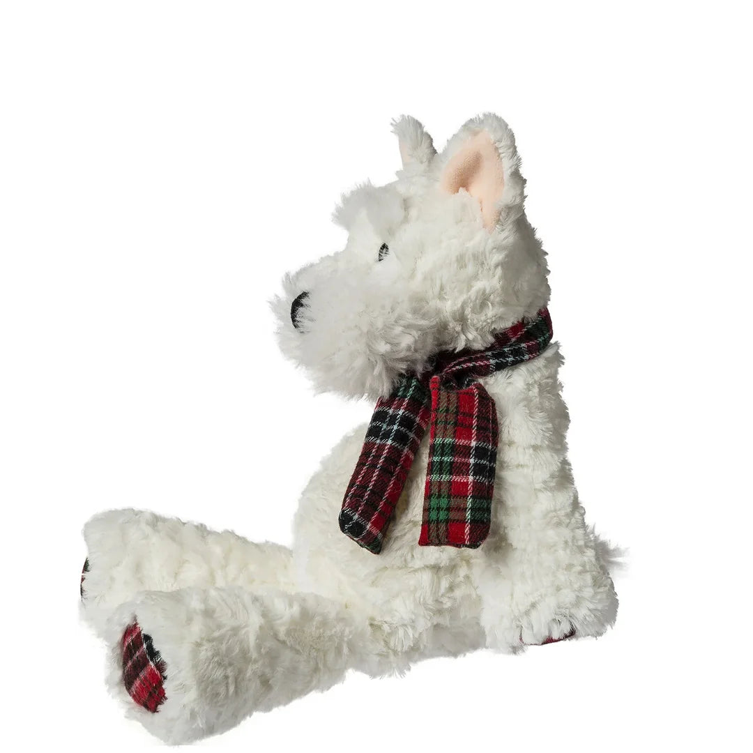 Mary Meyer Holiday Marshmallow Zoo Scottie Dog With Scarf