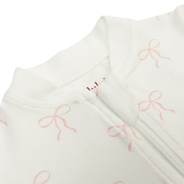 Lulujo Bows  Footed Sleeper 3-6M