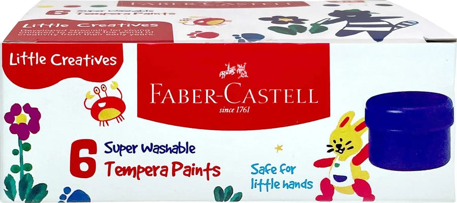Faber-Castell Little Creatives Super Washable Tempera Paints 6CT