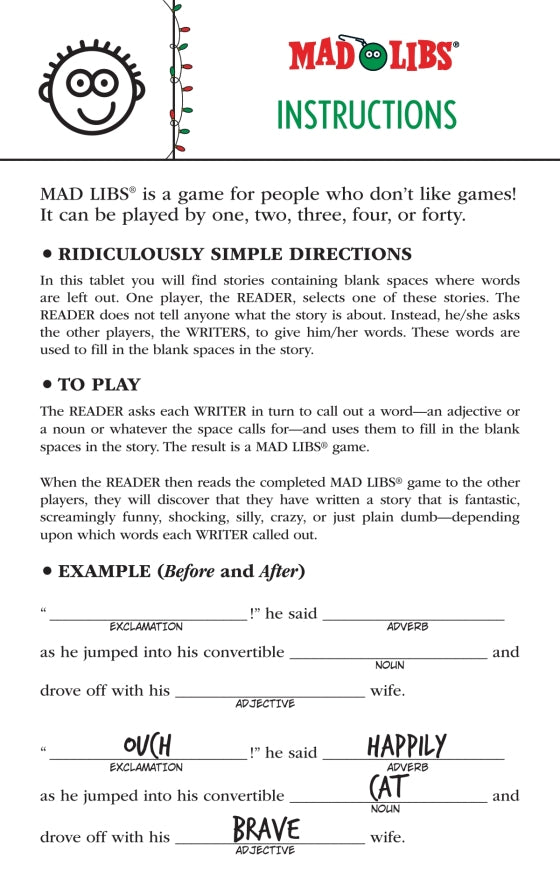 Christmas Fun Mad Libs Deluxe Stocking Stuffer Edition