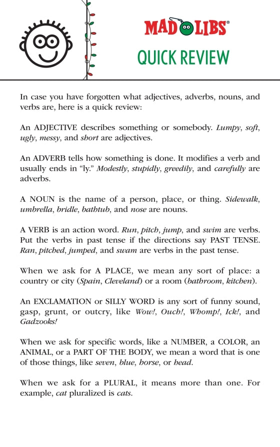 Christmas Fun Mad Libs Deluxe Stocking Stuffer Edition