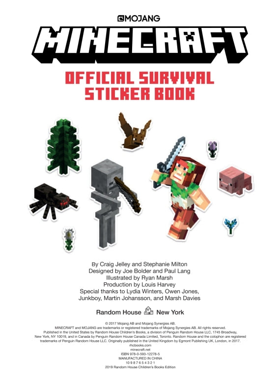 Minecraft Minecraft Official Survival Sticker Book