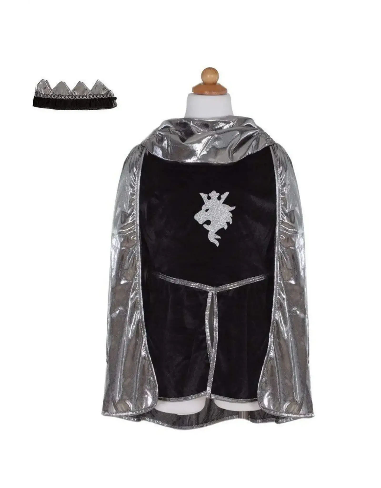 Great Pretenders Silver Knight With Tunic Cape & Crown 5-6 Years