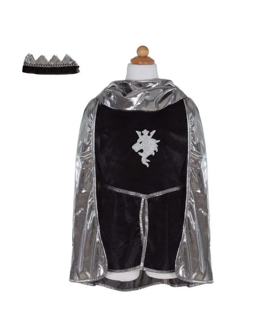 Great Pretenders Silver Knight With Tunic Cape & Crown 5-6 Years