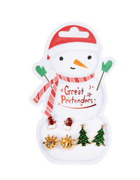 Great Pretenders Snowman
 Pierced Earring & Clip On Earrings Assorted