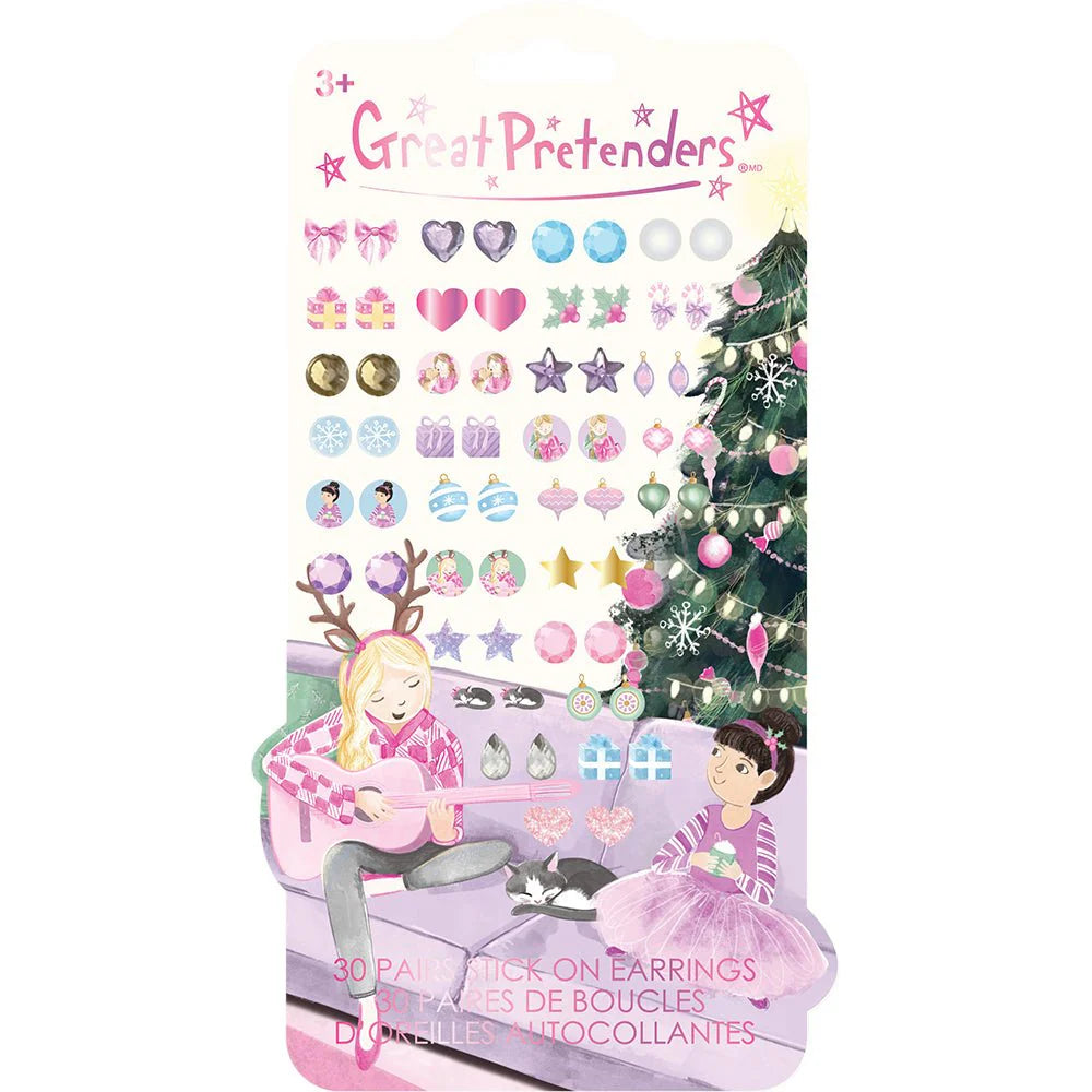 Great Pretenders Holiday Sticker Earrings, 30 pairs