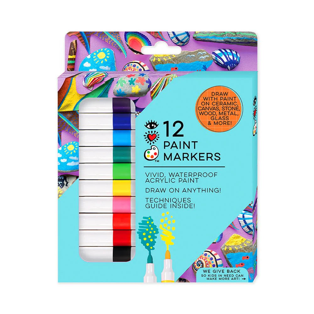 Bright Stripes 12 Acrylic Paint Markers