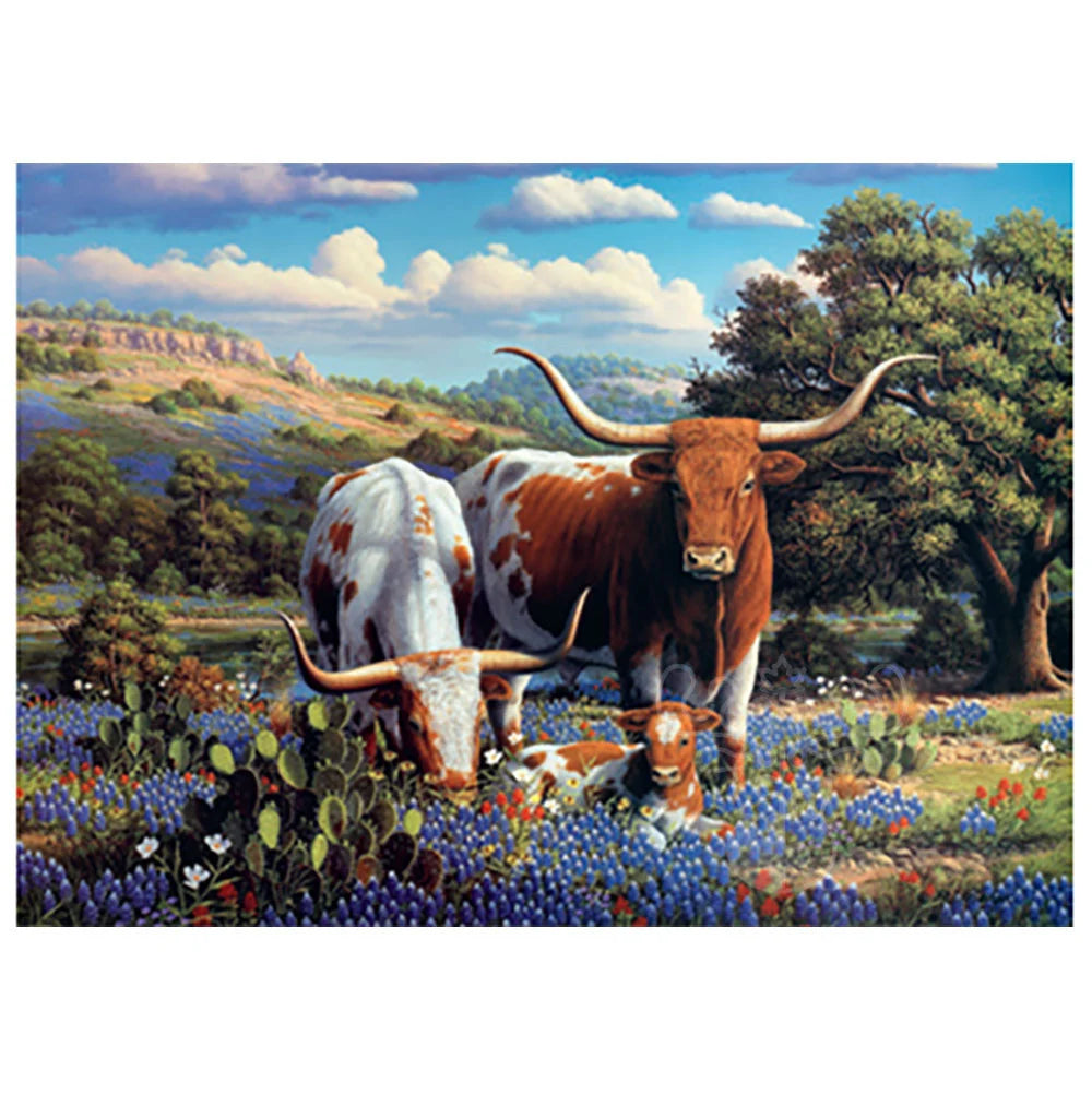 Ravensburger Loving Longhorns 500 Piece