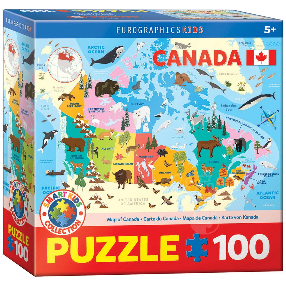 Eurographics Illustrated Map Of Canada 100 Piece