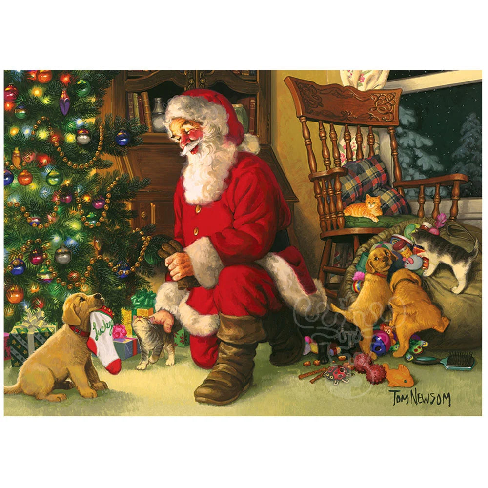 Cobblehill Santa's Lucky Stocking 350pc Family Puzzle