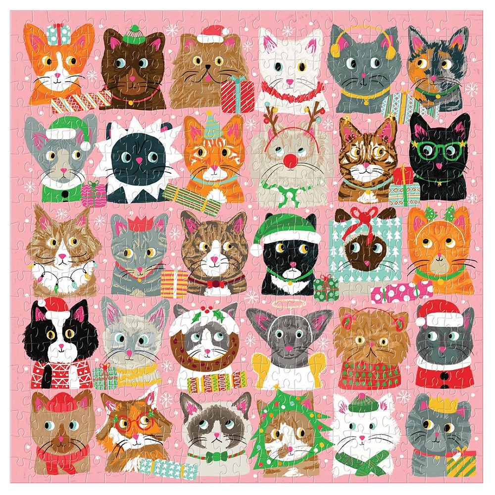 Galison Festive Furballs 500pc Puzzle