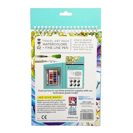 i Heart Art Travel Art Pack Watercolours & Pen