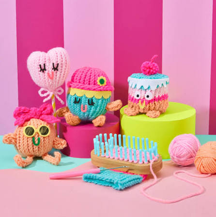 Bright Stripes Nimble Knitter - Squishee Stuffies