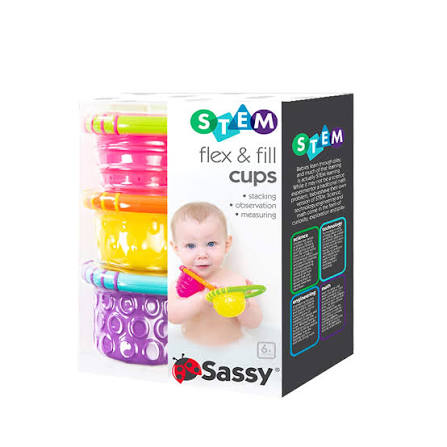 Sassy Baby 3PC Flex & Fill Cups 6mths+