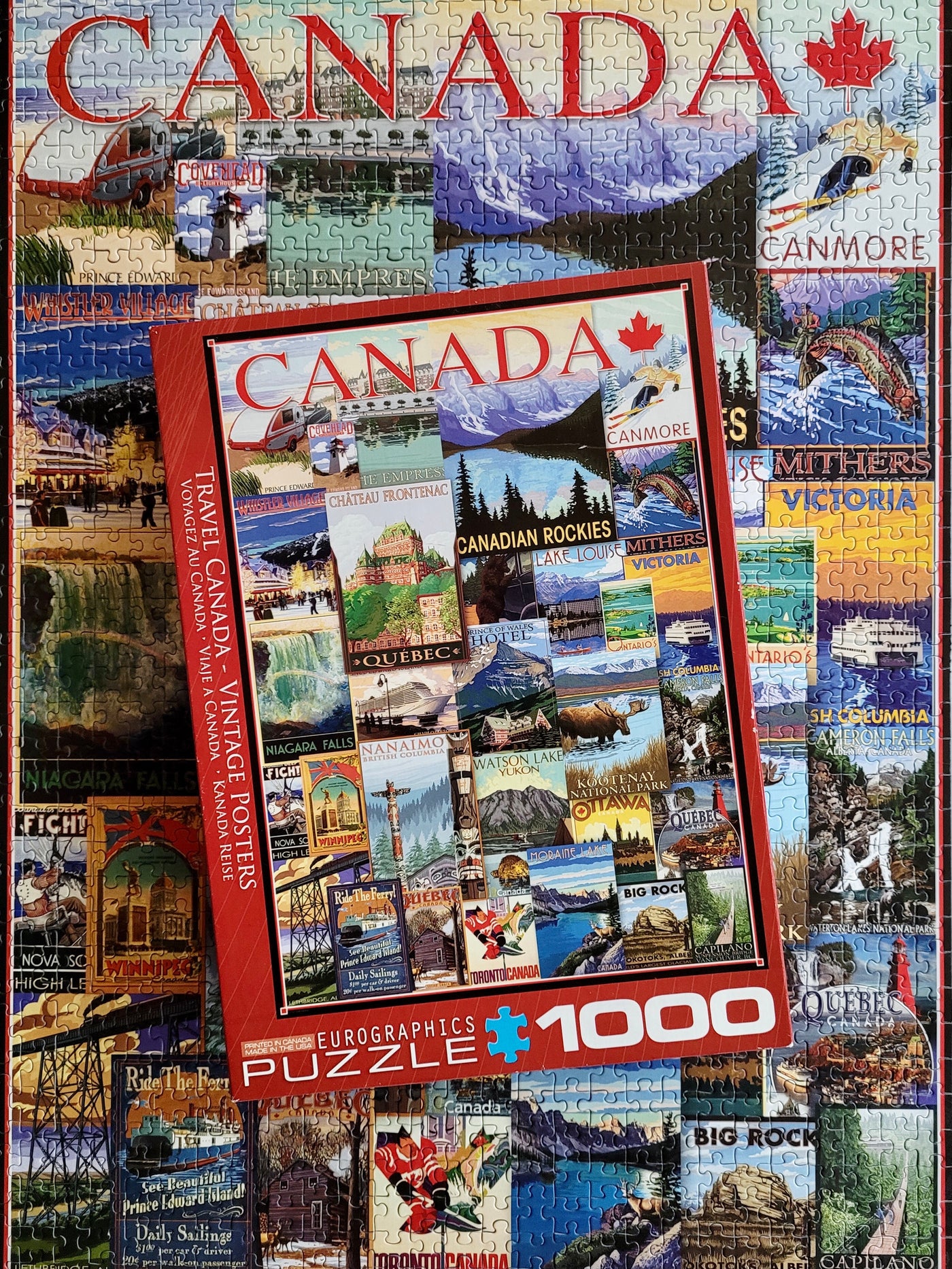Eurographics Travel Canada Vintage Posters 1000 Piece