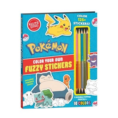 KLUTZ Pokemon Colour Your Own Fuzzy Stickers