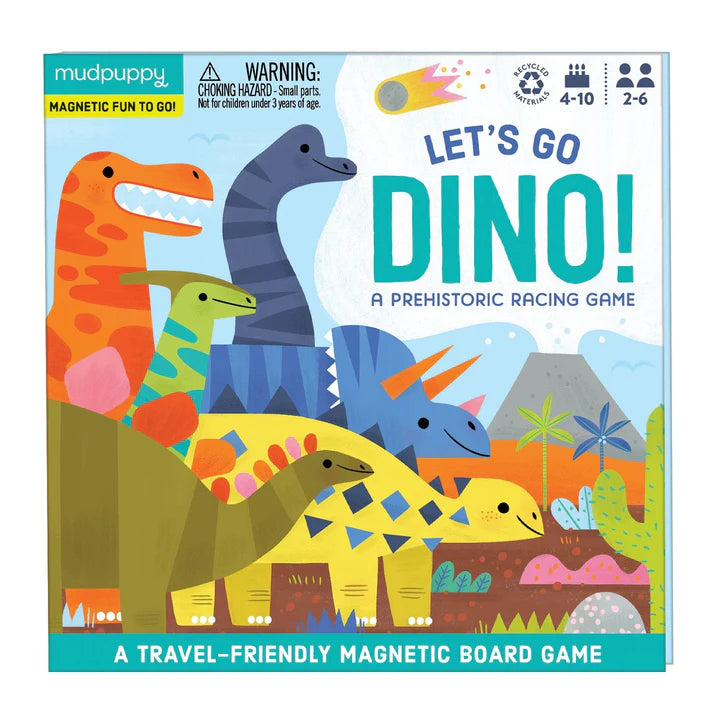 Mudpuppy Let's Go Dinos! Magnetic Board Game