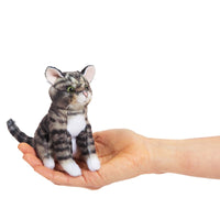 Folkmanis Mini Grey Tabby Cat Finger Puppet