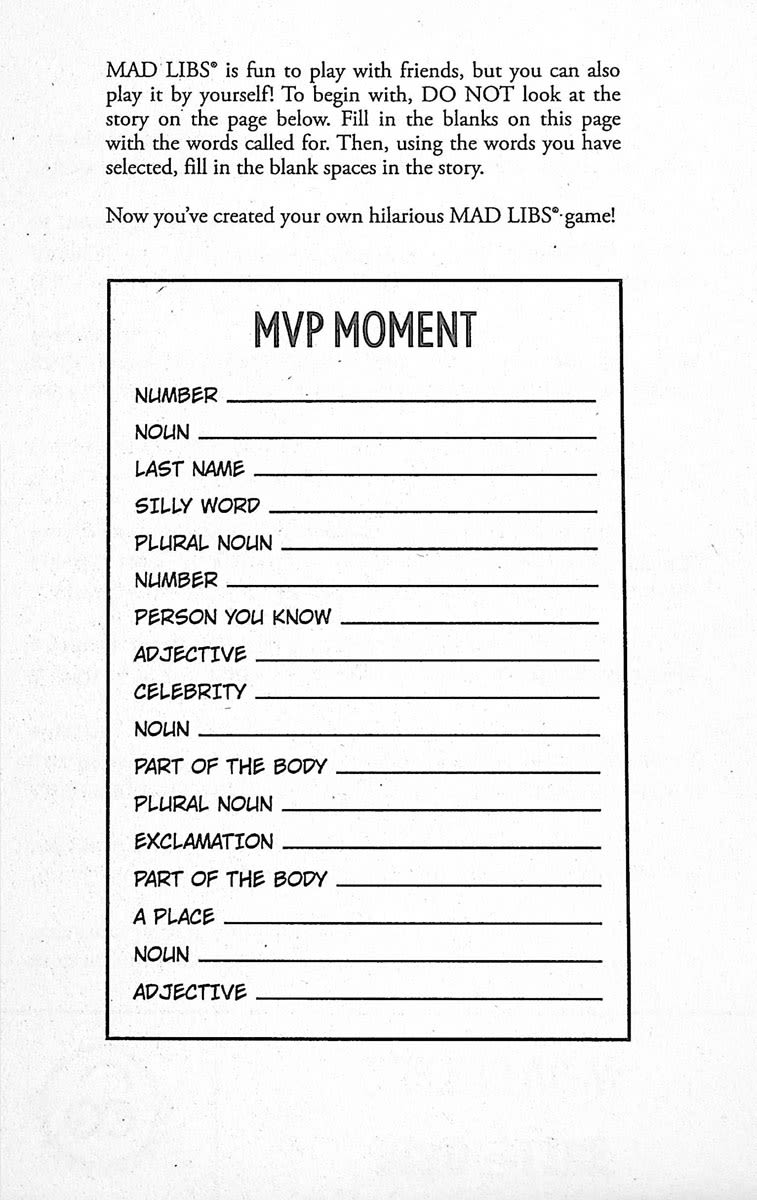 Mad Libs Home Run Mad Libs World's Greatest Word Game About Baseball