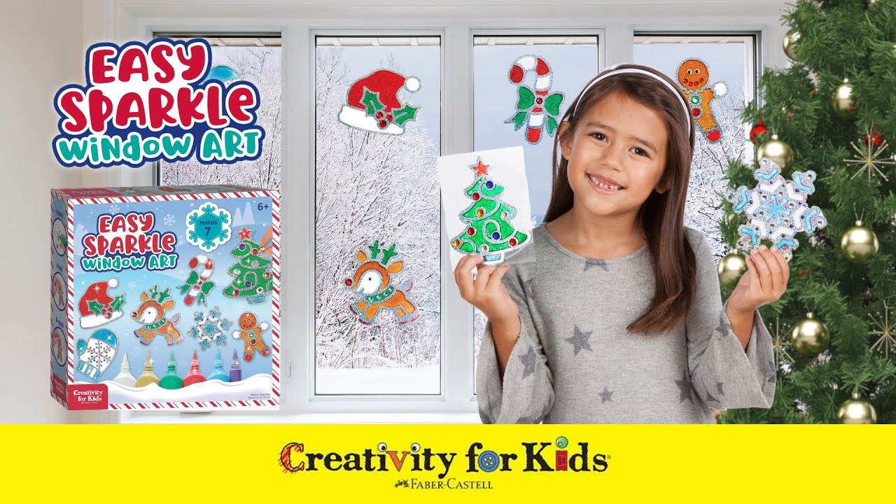 Creativity For Kids Holiday Easy Sparkle Window Art