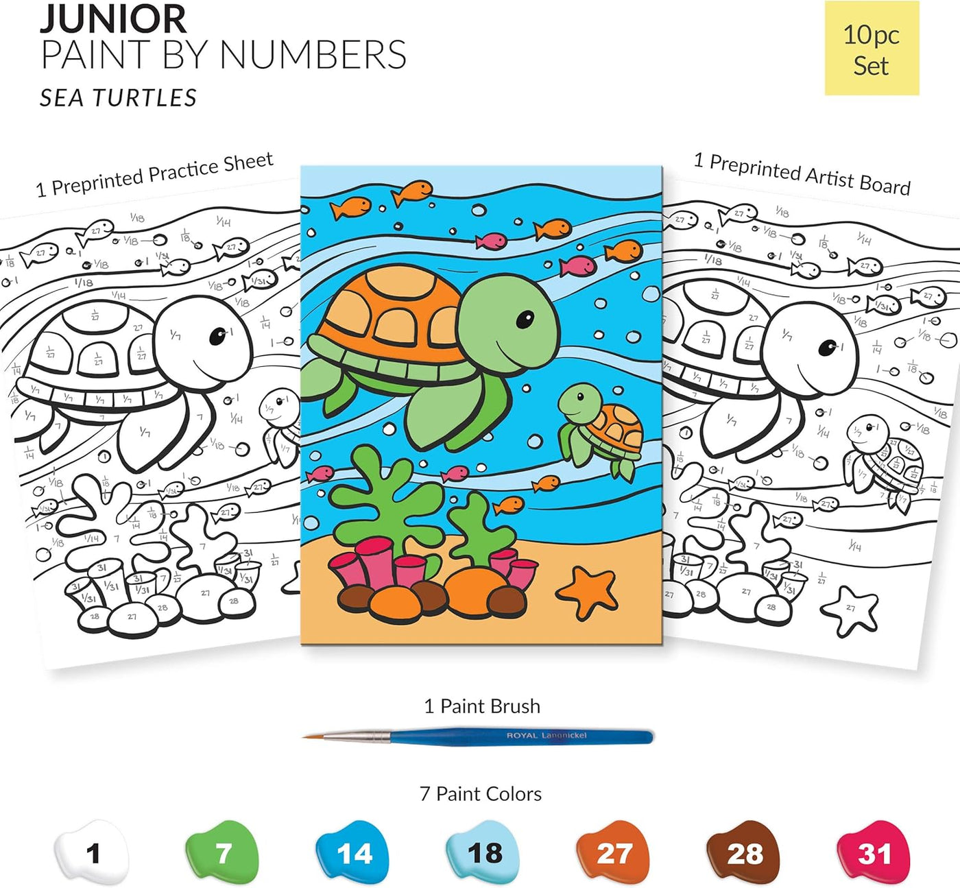 Royal & Langnickle Sea Turtle And Fish My First Paint By Number