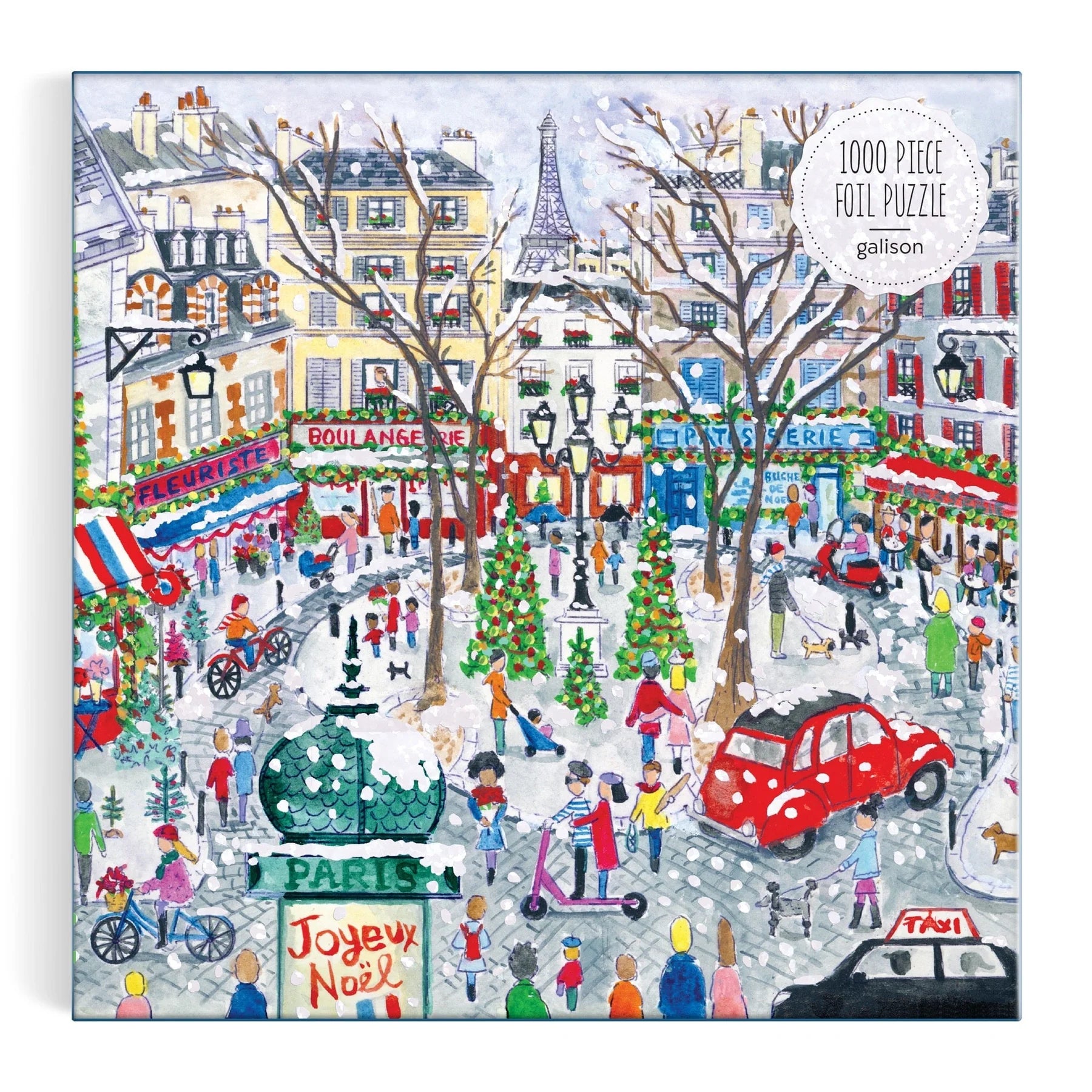 Galison Christmas in Paris 1000pc Foil Puzzle