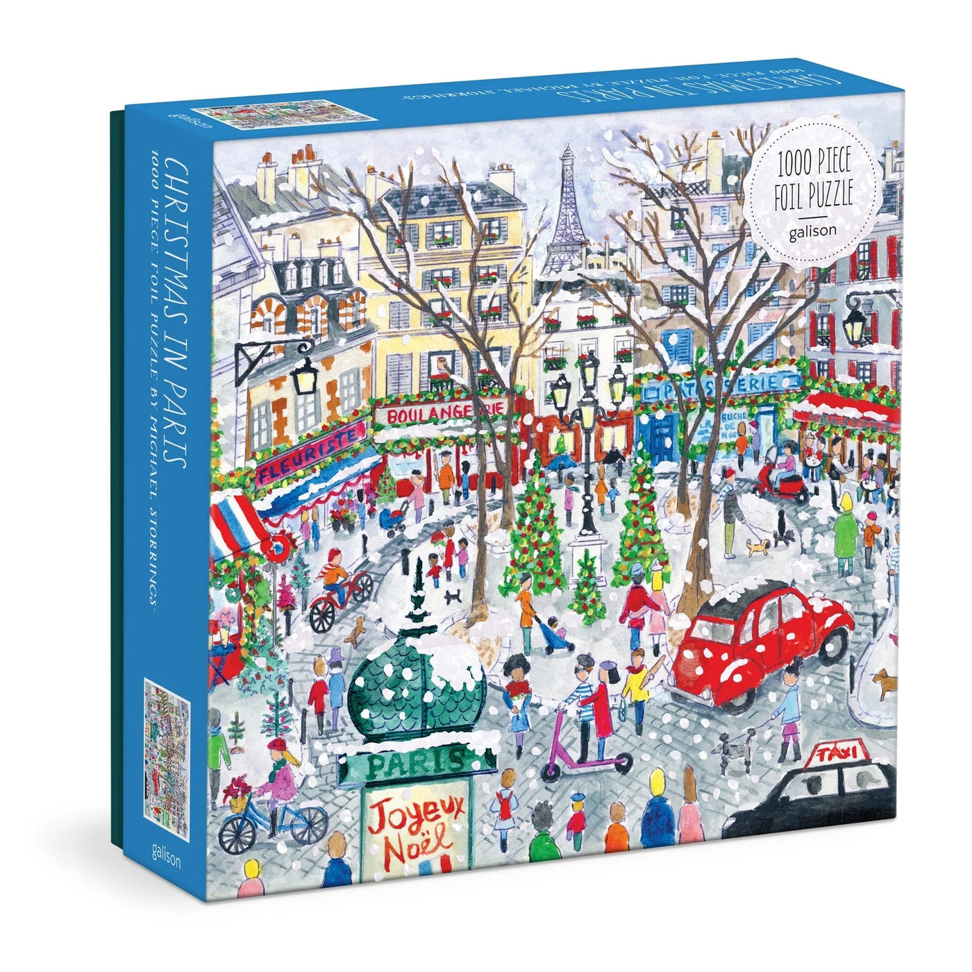 Galison Christmas in Paris 1000pc Foil Puzzle