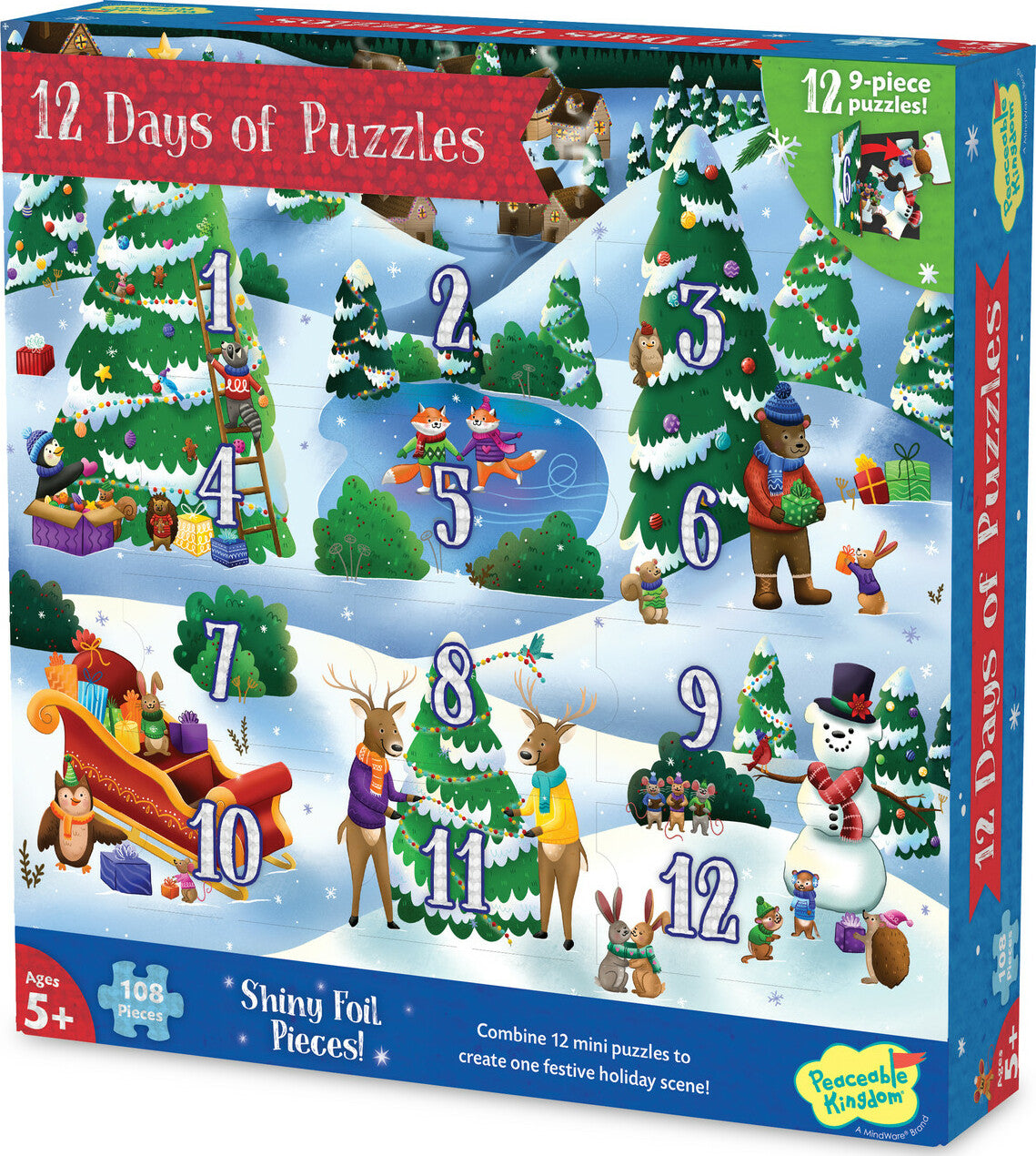 Peaceable Kingdom 12 Days Of Puzzles
