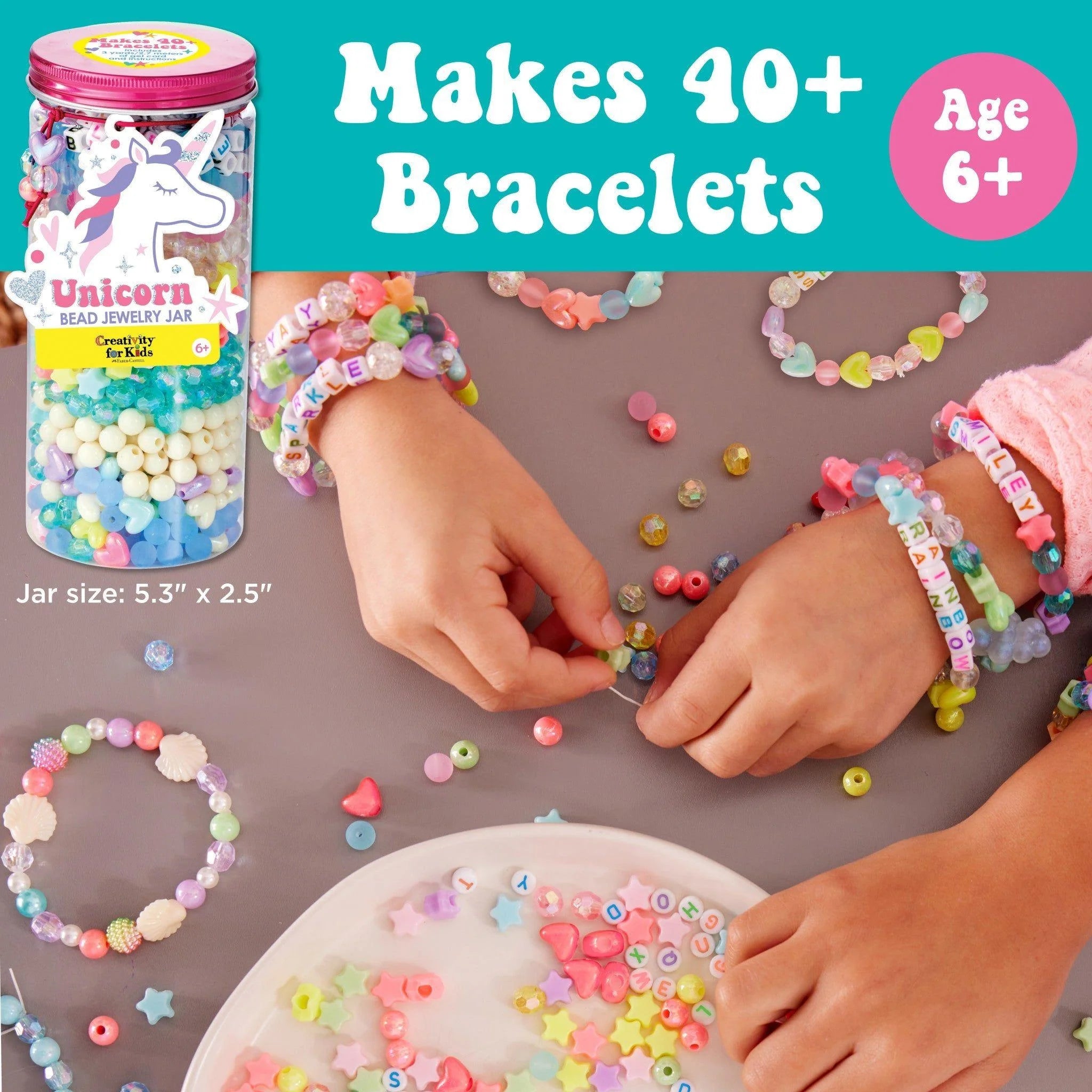 Creativity for Kids Bead Jewelry Jars - Mermaid, Rainbow, Unicorn