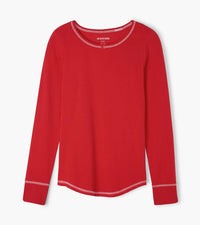 Holiday Red Women's Stretch Jersey Top 🍁 Little Blue House