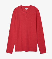 Holiday Red Men's Waffle Henley 🍁 Little Blue House