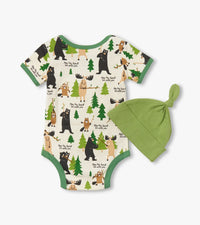 May The Forest Be With You Baby Bodysuit & Hat 🍁 Little Blue House