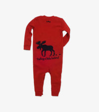 Red Moose Baby Coverall & Hat 🍁 Little Blue House