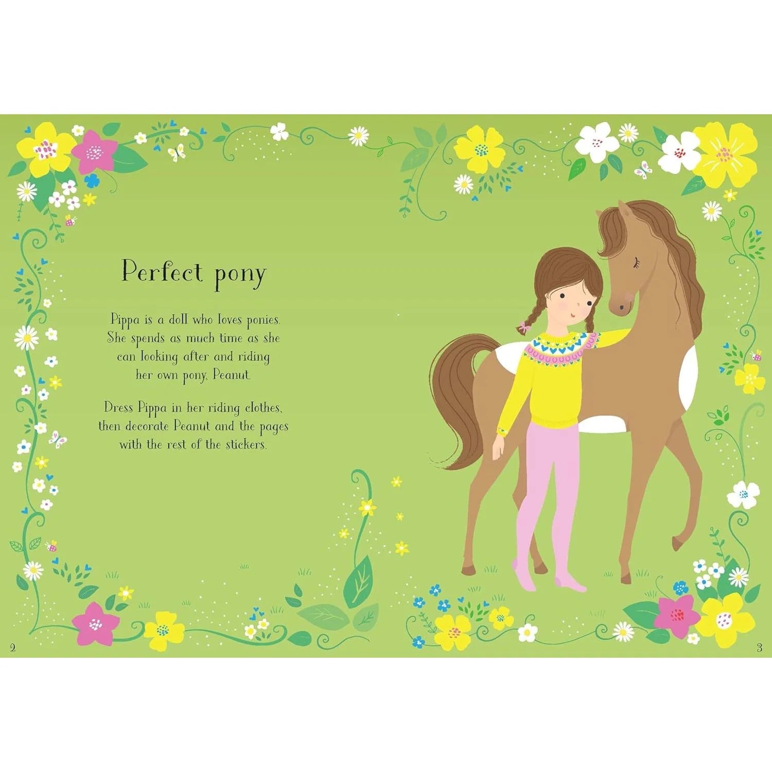 Usborne Little Sticker Dolly Dressing Ponies