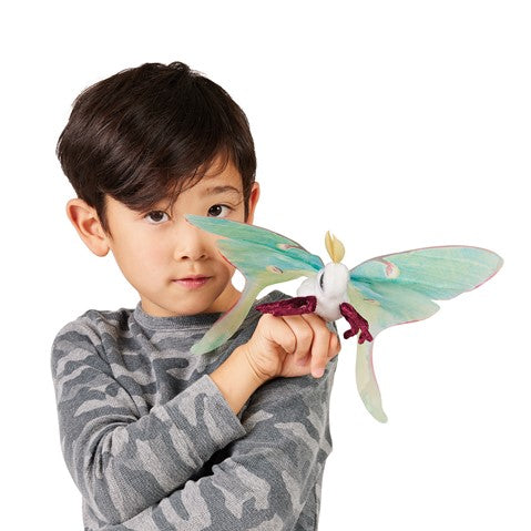 Folkmanis Mini Luna Moth Finger Puppet