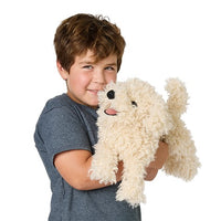 Folkmanis White Poodle Puppy