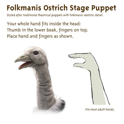 Folkmanis Ostrich Stage Puppet